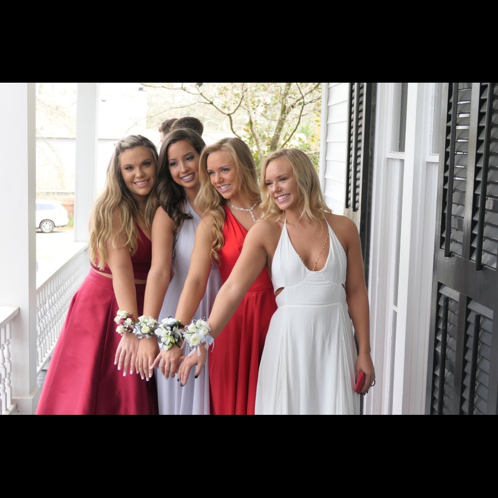 White free people maxi dress